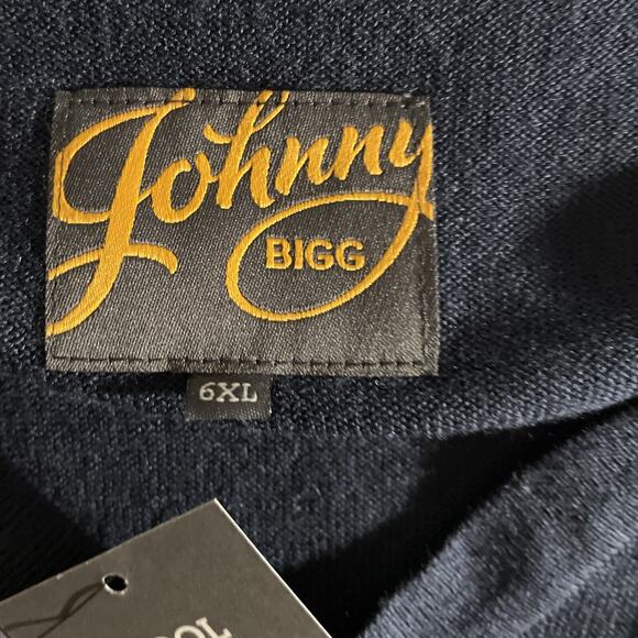 *NEW* Johnny Bigg Men's Pullover 6XL V-Neck Navy Sweater Wool Blend - Picture 6 of 9